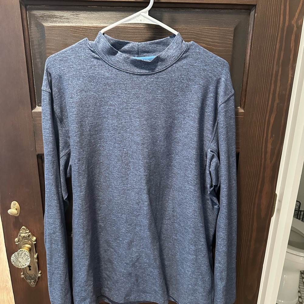 Men’s Lululemon Blue Mock Neck Long Sleeve T-shirt
